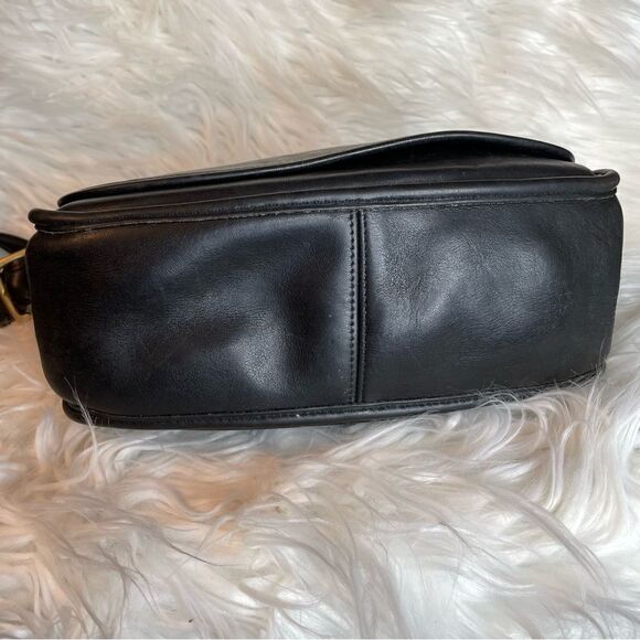 Vintage 90's Coach Classic Patricia's Legacy Bag #9951 Leather Black Saddle‎ - Picture 14 of 16